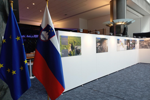 Predsednica Evropskega parlamenta Metsola si je v Bruslju ogledala angleško verzijo razstave 3450 umorjenih – Jama pod Macesnovo gorico